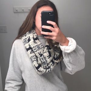 Knitted Wintry Infinity Scarf (Handmade)